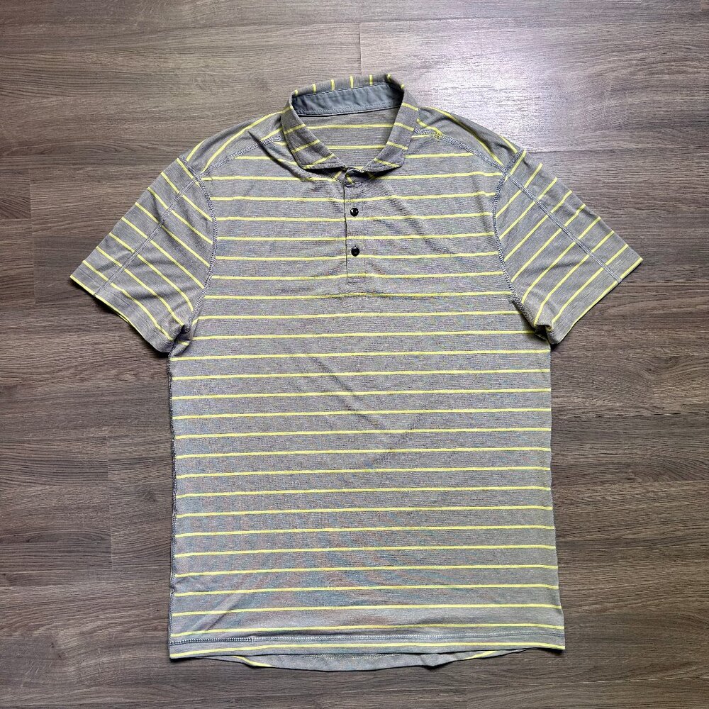 Lululemon Men's Evolution Polo - Grey/Yellow